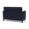 Lesro Siena Lounge Reception 2 Seat Tandem Seating No Center Arm, Walnut, OH Navy Upholstery SN2101 - alternate 3